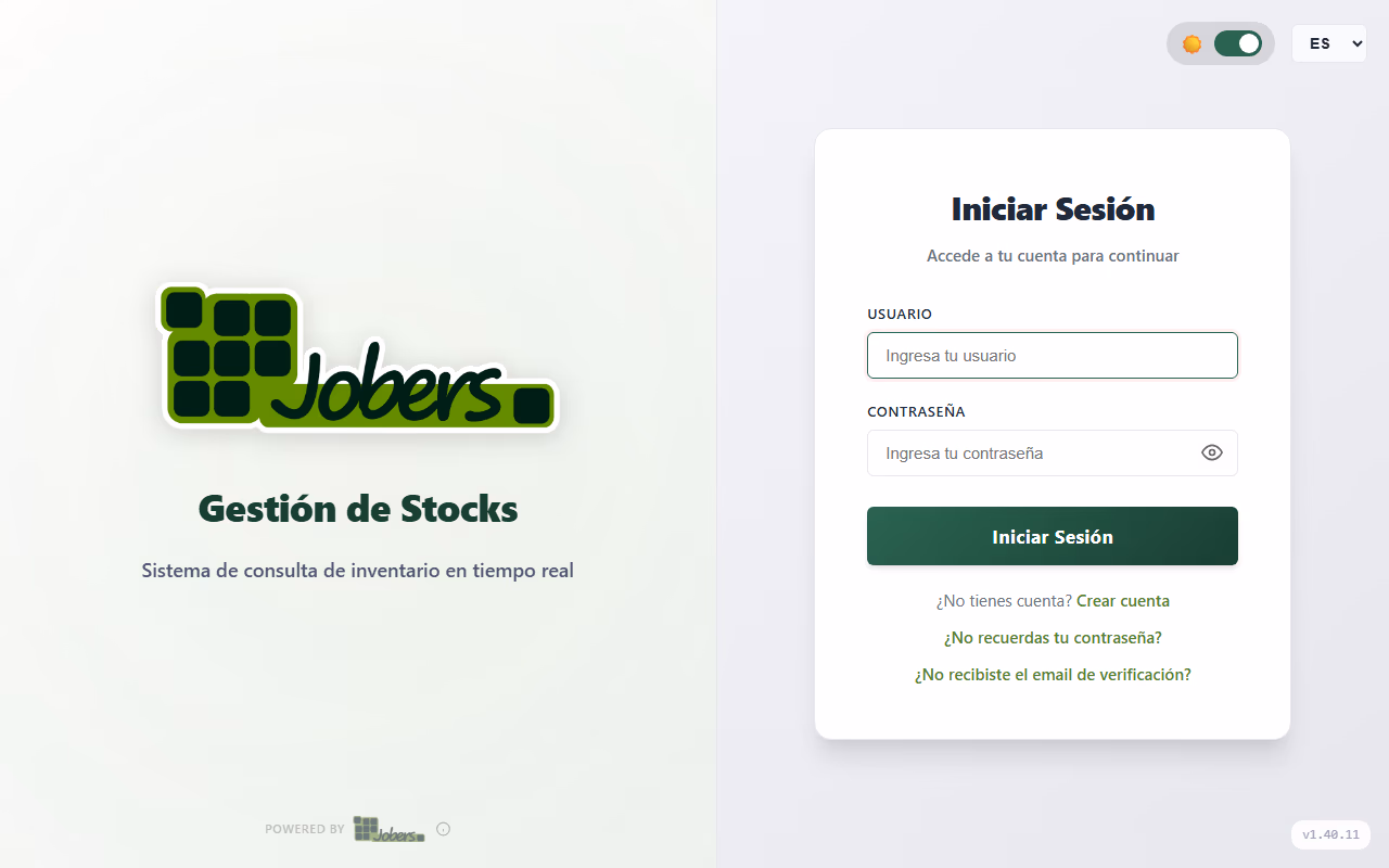 Inicio de Sesi&oacute;n en JobStocks
