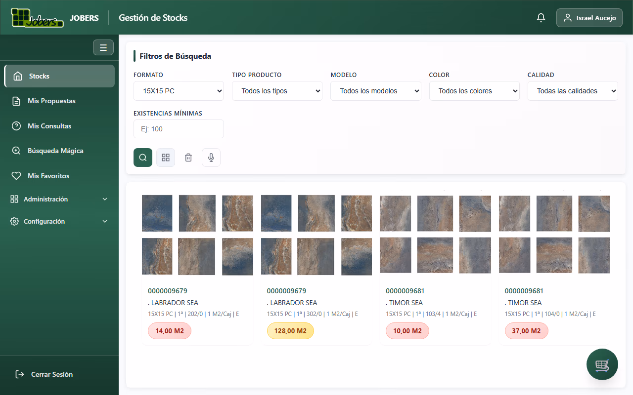 B&uacute;squeda con Filtros en JobStocks