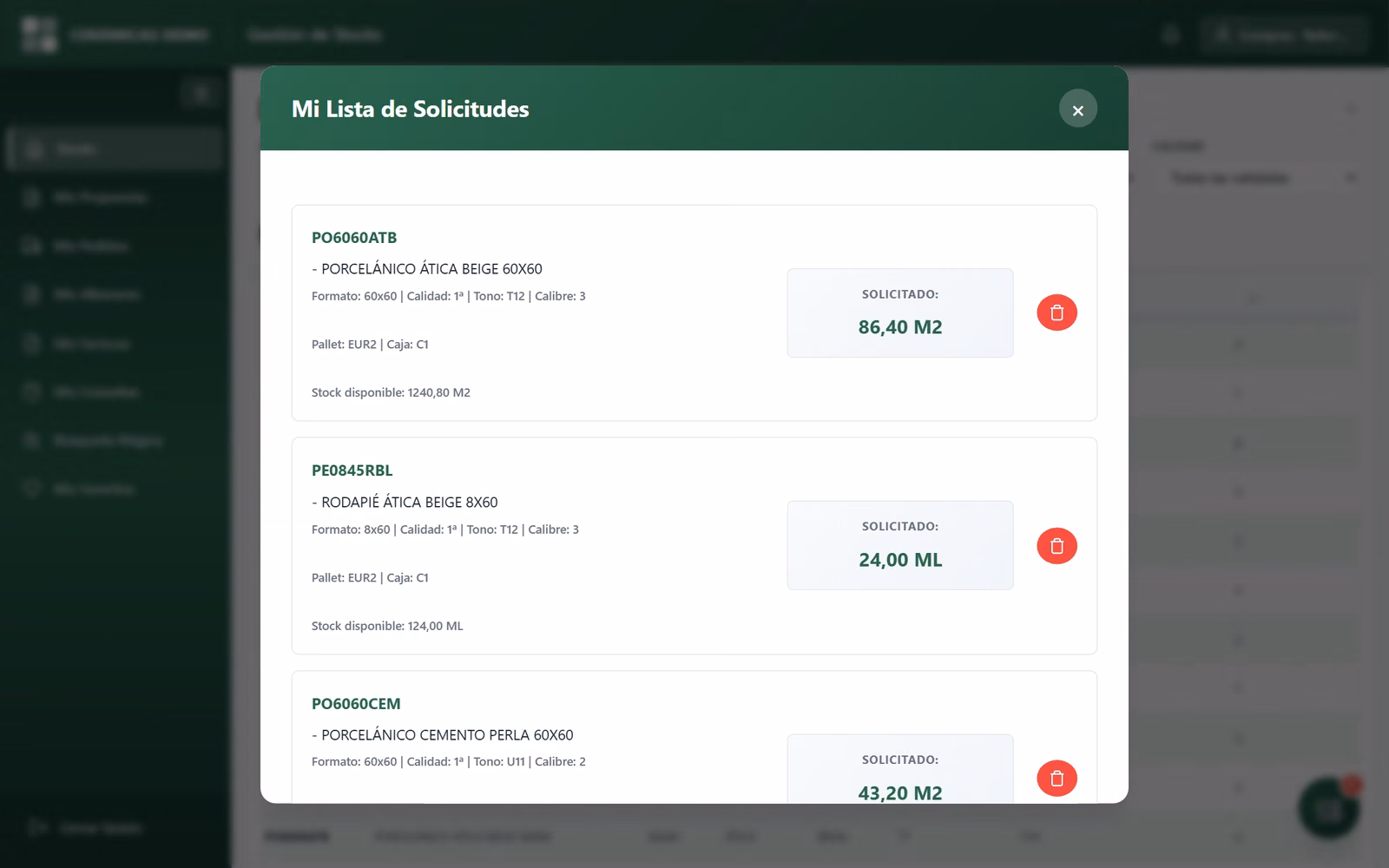 Propuesta de pedido